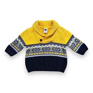Janie & Jack | Fair Isle Shawl Neck Sweater (3-6 mos)